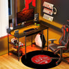 Gaming Desk with Monitor Stand and Sliding Keyboard Tray Black