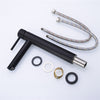 Bathroom Brass Basin Mixer Taps Deck Mounted Hot&Cold Sink Faucet Matte Black,UK