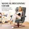 Recliner Chair with Footstool & Adjustable Backrest Upholstered Armchair, Black