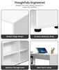 L-shaped Computer Desk Corner PC Table Study Workstation Home Office Table White