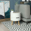 Bedside Table Nightstand Cabinet w/ Storage Organizer Table Bedroom Living Room