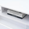 Coffee Table with LED Lights Storage Tea Table High Gloss White for Living Room