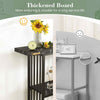 Faux Marble Sofa Table 2-tier Console Table Entryway Table-Black