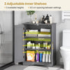 GAINOOM Bathroom Gray Floor Storage Cabinet 80cm Cupboard Buffet Cabinet