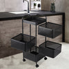 2-6Tier Kitchen Storage Trolley Rolling Cart w/ Rotating Baskets,Lockable Wheels