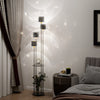 Floor Lamp with Shelf Standing Light Lamp 3/4 Lampshade Bedroom Living Room