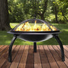 23" Round Fire Pit Folding Lag Patio Garden Outdoor Camping Heater Log Burner