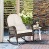 Outdoor Wicker Sturdy Rocking Chair Patio Rattan Rocker Garden Furniture