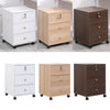 Mobile 3 Drawers Filing Cabinets Printer Stand Pedestal Lockable Bedside Table