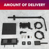 Exposed Shower Taps Mixer Valve Black Bathroom Square Twin Head Bar Shower Set