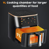 9L Large Air Fryer 1400W Low Fat Oil free Healthy Oven Frying Kitchen Cooker UK