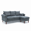 Luxury 3 Seater Corner Sofa Armchair Settee Couch with Footstool Living Room