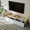 TV Unit Modern Living Room Cabinet Media Stand Furntiure RGB LED Light White