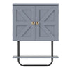 Bathroom Space Saving Storage Cabinet w/ Double Doors-Grey