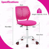 Kids Mesh Desk Chair Ergonomic Rolling Swivel Study Chair Adjustable Height