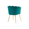 Tub Chair Accent Chair Curved Back Velvet Upholstered Armchair metal Legs Green