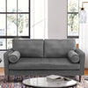 Upholstered Velvet Tufted Sofa 2 Seater Couch Padded Settee Living Room Loveseat
