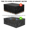 Heavy Duty Waterproof For Rattan Table Furniture Cover Outdoor Garden Patio
