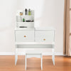 LARGE DRESSING TABLE WITH MIRROR DRAWERS STOOL VANITY SET BEDROOM MAKEUP TABLE