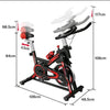 Exercise Bike Indoor Cycling Home Gym Workout Cardio Fitness LCD Monitor Black