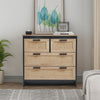 Rattan Chest of Drawers Storage Bedroom Furniture 4 Drawers Wooden Cabinet Unit