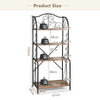 4-Tier Industrial Storage Organizer Display Stand Kitchen Baker Rack Open Shelf