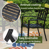 2 Piece Patio Wrought Iron Dining Seating Chair Garden Dining Chair Back Armrest