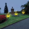 Solar Powered Sun/Half Moon/Flame LED Stake Light Warm White Garden Outdoor Lamp