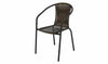 Tasmania Rattan Effect Patio/Balcony Set - Brown Bistro Table & 2 Chairs Set