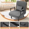 Single Folding Sofa Bed Chair Modern Fabric Sleep Function Holder Couch Sleeper