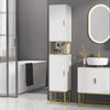 Tall Bathroom Cabinet Slim High Cupboard Storage Unit Shelving Narrow Tallboy