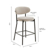 Dusk Mia Set of 4 Barstools - Matte Velvet - Sage Green RRP £298