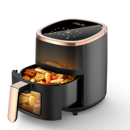 5L Clear-View Air Fryer Oven Touchscreen Multi-Function & Compact Design Black