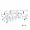 Luxury 2, 3 Seater Linen Fabric Couch Sofa Corner Chaise Settee Living Room Set