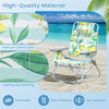 Portable Sand Chairs 2-Pack Beach Chairs with Towel Bars-Green
