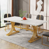 Tribesigns 160cm Rectangular Dining Table for 4 to 6, Modern White Kitchen Table