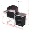Portable Folding Camping Kitchen Cabinet Storage Work Table Picnic BBQ Outdoor
