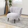 Button Back Tufted Armchair with Solid Wood Legs Accent Chair for Living Room