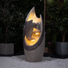 Serenity Outdoor Garden Flame Effect Cascading Vase Water Feature LED Light 75cm