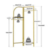 Heavy Duty Garment Rack Double Gold Adjustable Clothes Rail Stand Corner Display