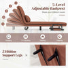 Single Folding Sofa Bed Chair Modern Fabric Sleep Function Holder-Coffee