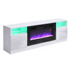 Modern TV Stand 178cm Unit Cabinet w/ Electric Fireplace & 12 Colour LED Light