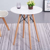 Small White Dia.60cm Round Dining Coffee Table Home Lounge Bar Office Cafes