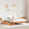 Bed Frame with Drawers Wax Brown 150x200 King Size Solid Wood Pine M4S0