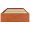 Gecheer Bed Frame Wax Brown 90x190 Solid Wood Pine Z4I7