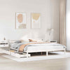 Bed Frame with Drawers White 200x200 Solid Wood Pine C8K9