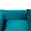 Modern Velvet Single Sofa Accent Chair Foldable Back Leisure Armchair w/Wheels