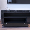 120cm TV Unit Cabinet TV Stand Black High Gloss with LED Lights Storage Drawers