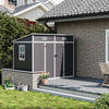 8 x 4ft Plastic Garden Storage Shed Outdoor Storage House Tool Sheds Double Door