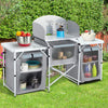 Camping Worktop Table Kitchen Folding Storage Outdoor Cook Station Aluminium
